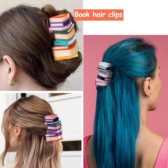 Pince BESALECK livre orange, accessoire gai pour la rentrée.