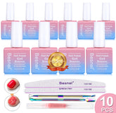 BESNEL kit-dissolvant-vernis-gel-10-pack, retrait rapide à domicile sans aluminium.