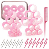 BESSEEK ensemble rouleaux cheveux rose avec pinces pour créer des boucles variées