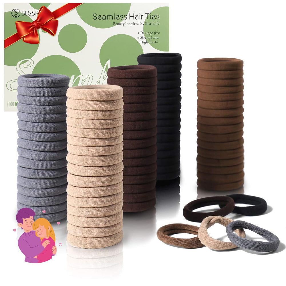 Bessrung bandes cheveux épais sans couture Marron, maintien durable.