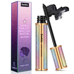 Bestidy 4D fibres soie mascara: volume et longueur visibles.