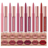 BestLand ensemble 12 rouges à lèvres matte et stylo contour, packaging prêt à offrir.