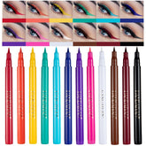 BestLand Set E Eyeliner Liquide Matte, palette arc-en-ciel pour regards audacieux en soirée