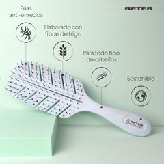 Beter Detangling Eco Brush efficace sur cheveux secs pour un style rapide