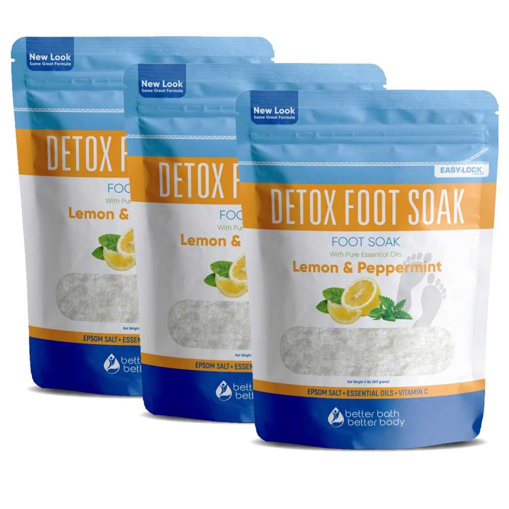 Better Bath Better Body Detox pieds ensemble 3-pack, détente après une journée.