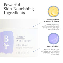 Better Not Younger: beurre-masque avocat-mango hydrate profondément les longueurs.