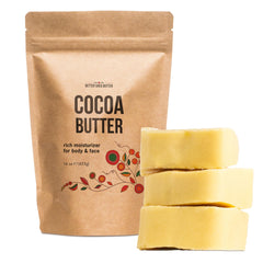 Better Shea Butter bloc beurre cacao brut 1lb, hydratation riche pour peau et cheveux.