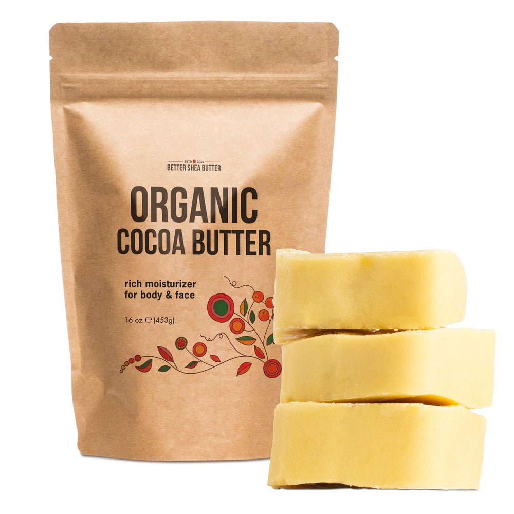 Beurre cacao brut Better Shea Butter – bloc 1 livre, hydratation riche pour la peau