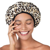 Betty Dain Socialite Safari Spots, cap douche devant, protège les cheveux et évite les éclaboussures.
