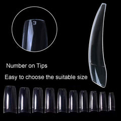 Beuniar ongles acryliques transparents faciles à appliquer avec gel ou vernis