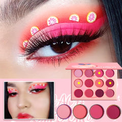 Beuself palette yeux Rose Pêche nacrés pour un éclat subtil et dimension