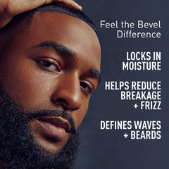 Bevel : ingrédients clés huile d'amande, coco et beurre pour cheveux et barbe.