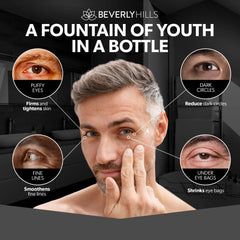Drainage lymphatique Beverly Hills Men, réduction des gonflements sous les yeux