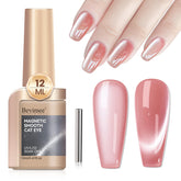 Bevimee oeil-de-chat gel nude rose, brillance durable et élégante.