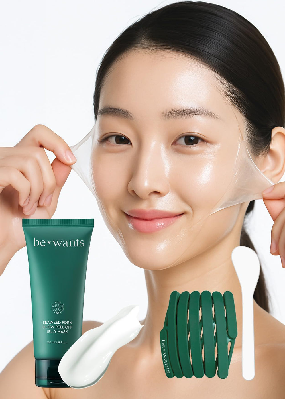BE+WANTS Seaweed PDRN Glow – bouteille élégante et hydratation durable