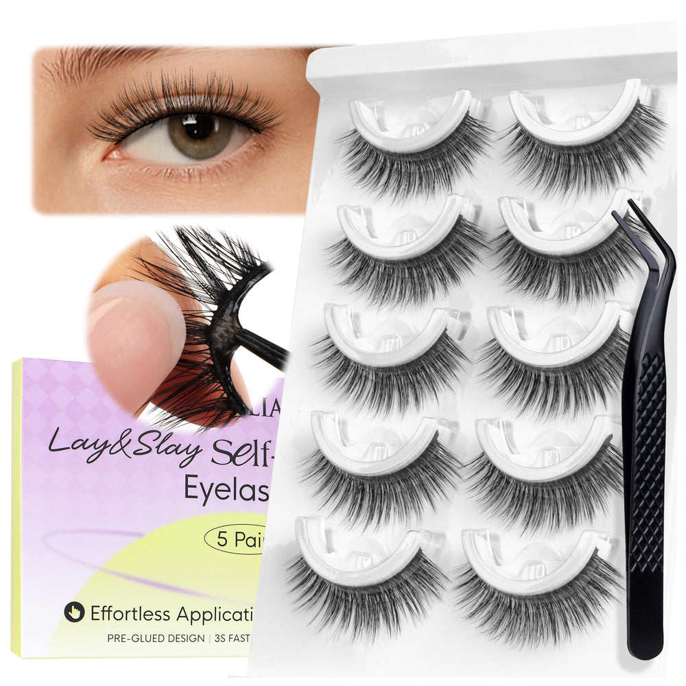 Cils Beyelian auto-adhésifs avec look naturel et application instantanée.