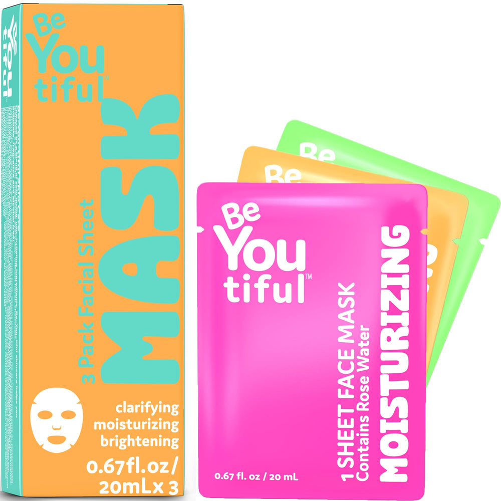 BeYoutiful coffret masques hydratants pour une hydratation légère et apaisante.