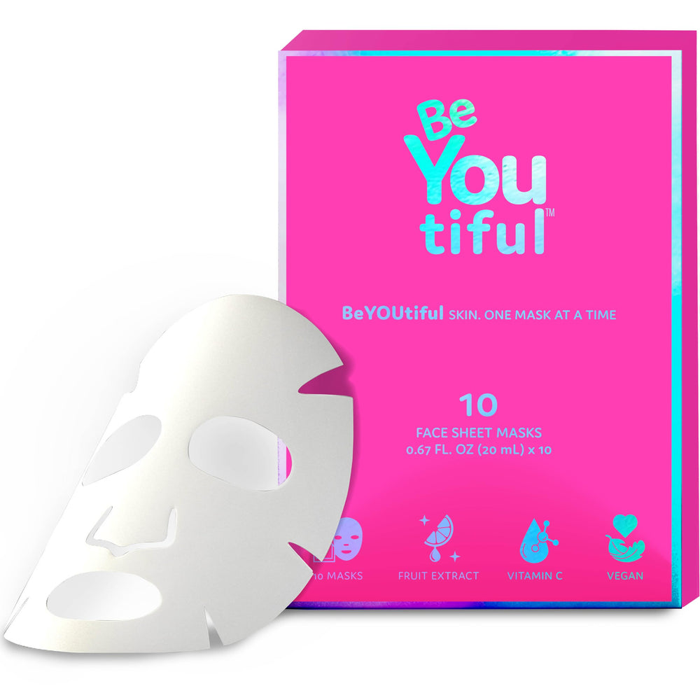 BeYoutiful ensemble de masques concombre chill pour hydratation légère et rafraîchissement.