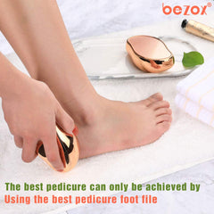 BEZOX File Pieds Verre Ergonomique: prise en main confortable pour pédicure à domicile.