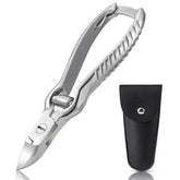 BEZOX heavy-duty toenail clippers close-up shows stainless steel build for thick nails.