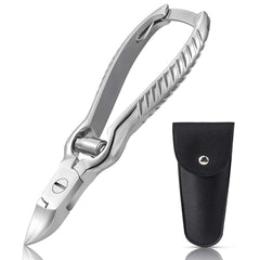 BEZOX heavy-duty toenail clippers close-up shows stainless steel build for thick nails.