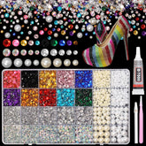 Bezztito bedazzling kit rhinestones 2-6mm sparkle for detailed nail art and crafts.