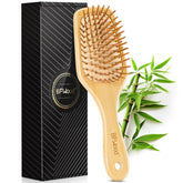BFWood brosse paddle en bambou pour massage du cuir chevelu et démêlage en douceur