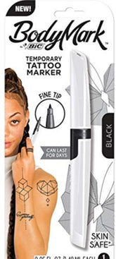 Stylo-tatouage temporaire BIC BodyMark avec pointe fine pour détails nets sur la peau.