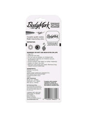 BIC BodyMark noir montre une couleur noire vive et durable pour tatouages temporaires.