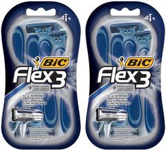 Bic Flex 3 rasoir dans la main, prise en main confortable pour un rasage précis.