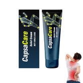 Bicotand CapsaCare Relief Cream bottle poured for targeted muscle relief.