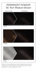 Bigen Poudre Coloration Cheveux #56 Brun Moyen Riche, application facile et sans ammoniaque.