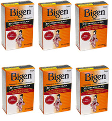 Bigen Poudre Permanente 59 Noir Oriental, poudre prête à l'application sans ammoniaque.