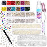 Billbotk paillettes visage et cristaux AB et clairs pour un éclat durable.