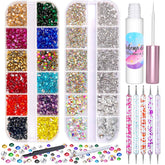 Billbotk paillettes-visage crystal AB 6 tailles pour un éclat durable sur le visage.