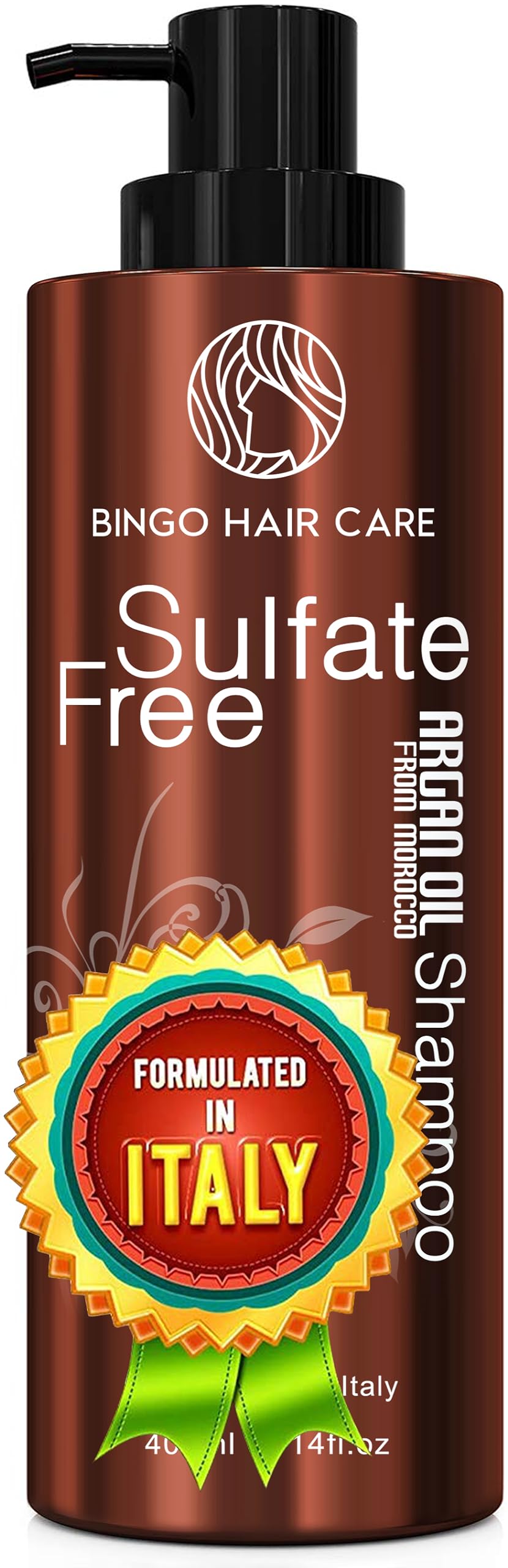Shampoing argan Bingo Hair Care: bouteille dans la douche, hydratation durable.