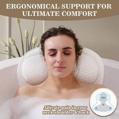 Binobella oreiller de bain soutien-cou-dos pour relaxation