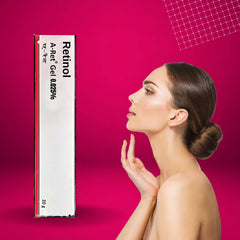 Avant-après imaginé avec Bio Mystery Retinol Gel sur taches et rides.