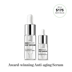 Bioeffect EGF Sérum – application matin et soir pour peau radieuse.