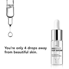 Visage après usage du serum EGF, peau hydratée et confortable