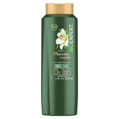 Bioexpert Shampoing Extrait Placenta Vegetal, flacon 650 ml pour nourrir les cheveux.