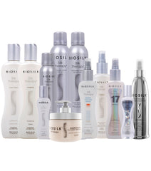 BioSilk Conditionneur application cheveux, texture soyeuse et coiffage facilité.
