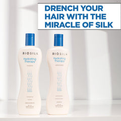 BioSilk Hydrating Therapy conditioner tubes showing quinoa and silk for hydration