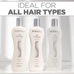 Ensemble BioSilk Silk Therapy en kit, soin capillaire complet pour brillance.