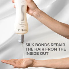 BioSilk Shampoing Thérapie Soie — extrait botanique visible, soin naturel pour cheveux nourris