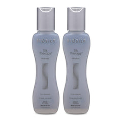 BioSilk – bouteille traitement réparateur à base de soie, texture légère et nourrissante.