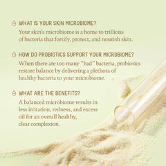 Biossance Application Quotidienne Probiotiques Visage: douceur et hydratation ciblées.