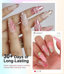 BISHENGYF finition miroir chrome, ongles brillants et durables