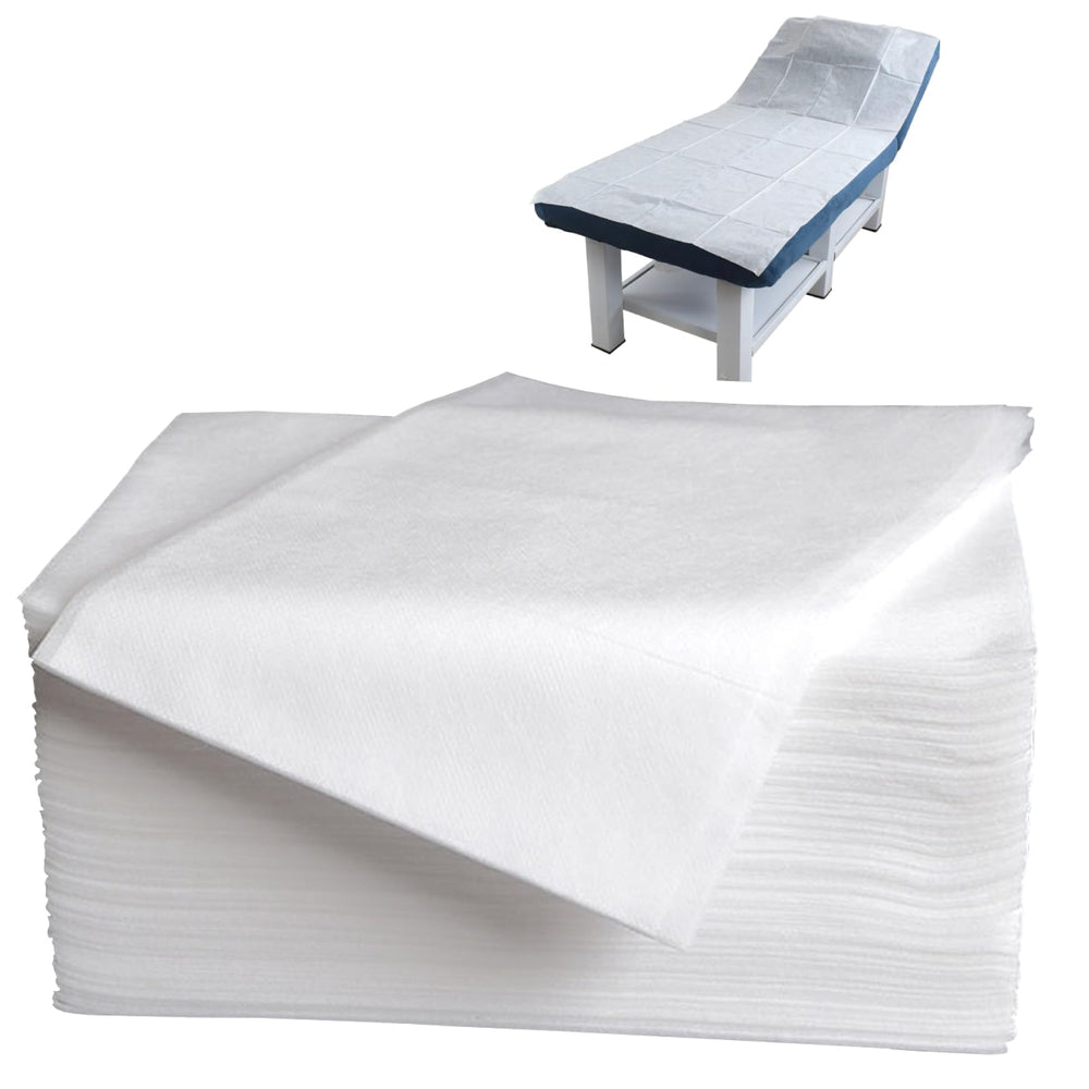 Biubumtu draps jetables pour table de massage, blanc et confortable.