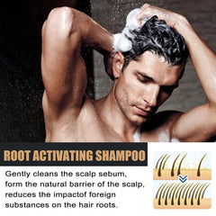 Biuhorey Activateur de Racines Shampooing – texture mousse légère pour lavage en douceur.